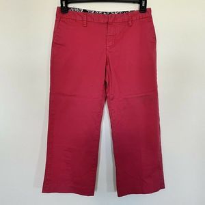 VINEYARD VINES By Shep & Ian Woman Sz 2 Cropped Capri‎ PANTS Cotton Stretch Pink